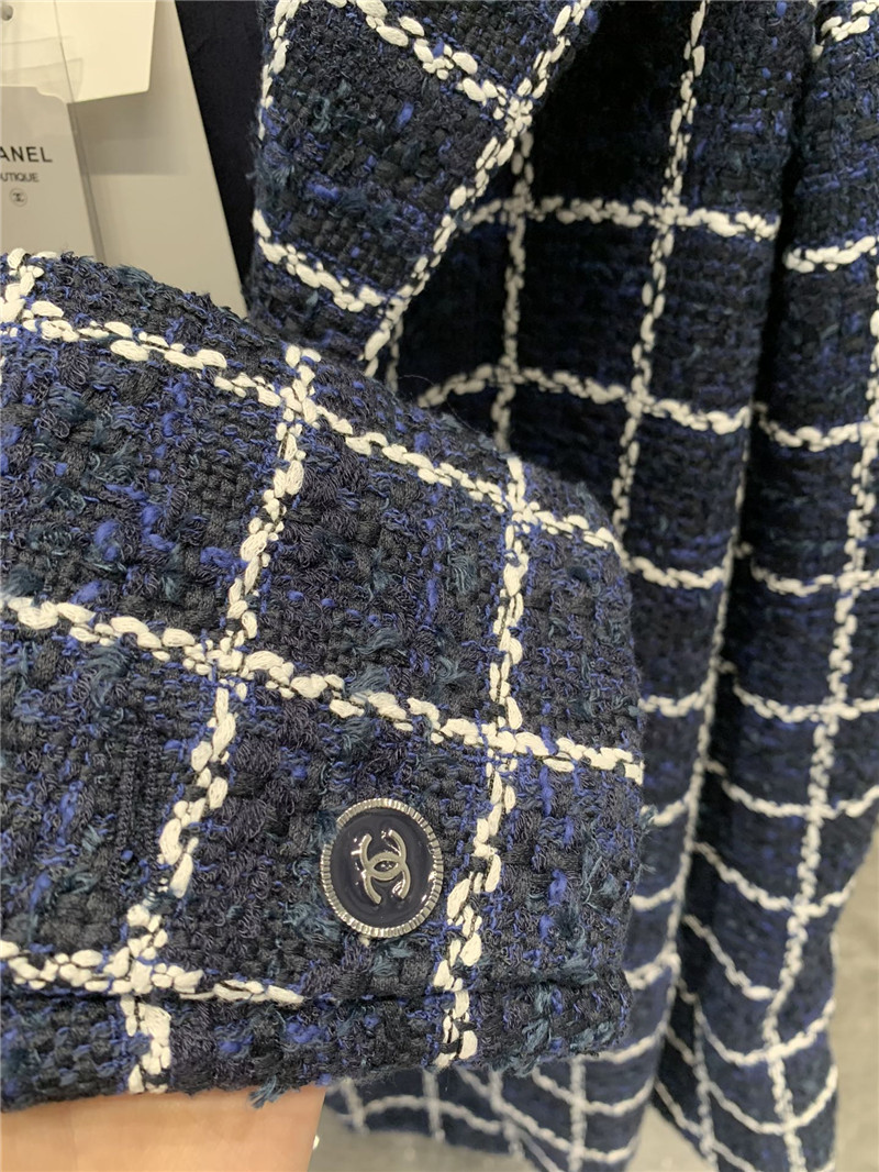 Ch**el tweed suit mid-length blazer replica designer clothes