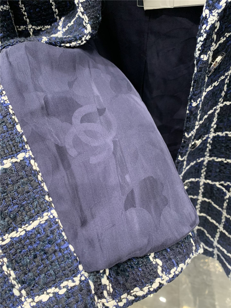 Ch**el tweed suit mid-length blazer replica designer clothes