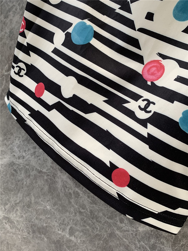 Ch**el printed vest + shorts swimsuit set replicas clothes