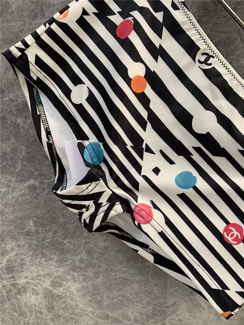 Ch**el printed vest + shorts swimsuit set replicas clothes