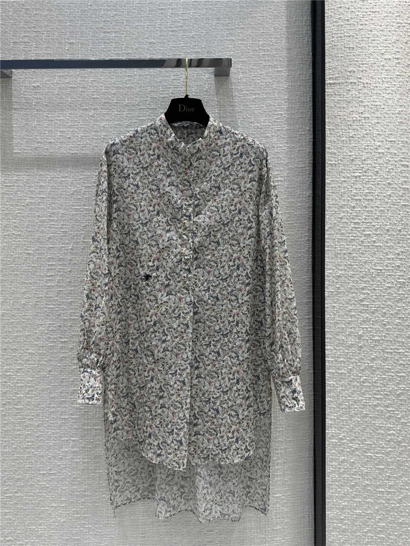 dior dragonfly print long sleeve shirt replica designer clothes