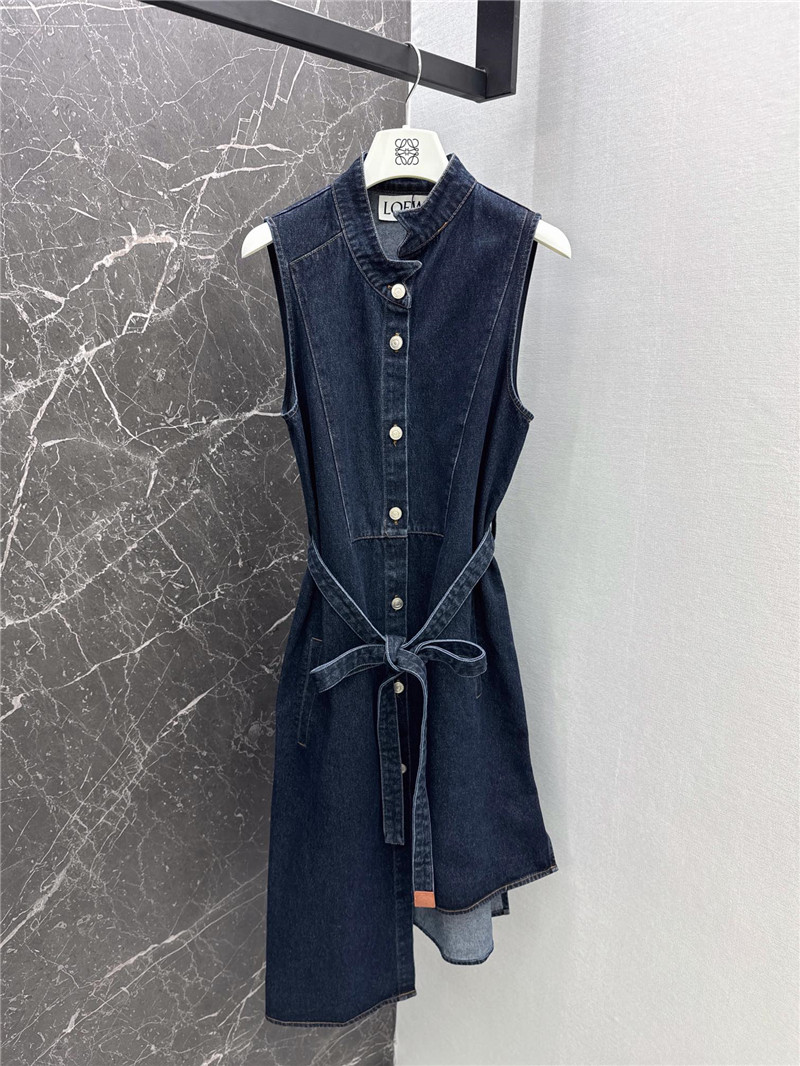 loewe vintage washed denim dress replica designer clothes