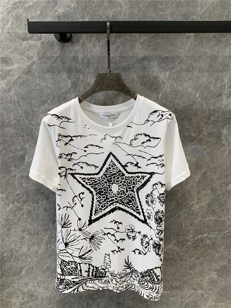 dior round neck short sleeve T-shirt replica d&g clothing