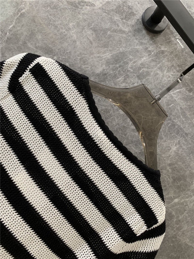Ce1i*e striped knitted short-sleeved top replicas clothes