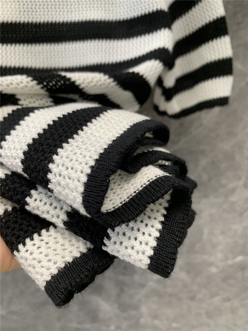 Ce1i*e striped knitted short-sleeved top replicas clothes