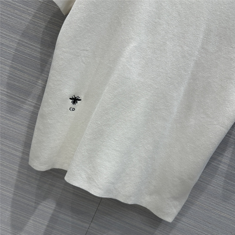 D10r logo embroidered knit t-shirt white