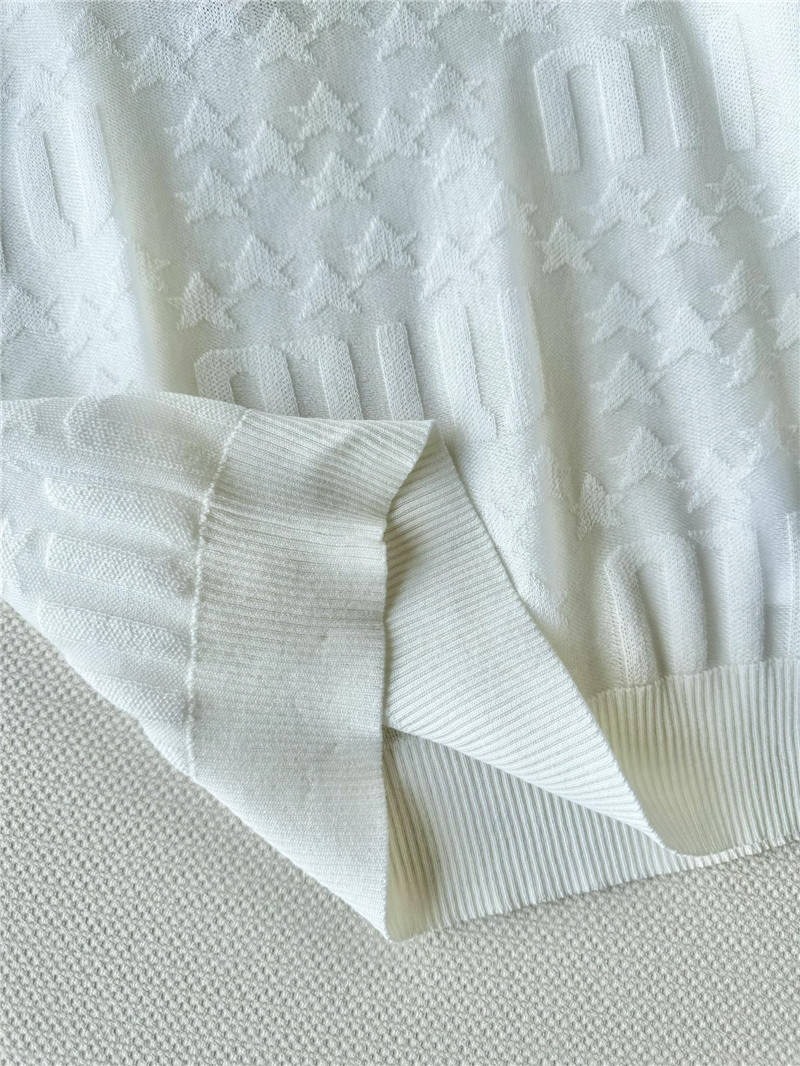 M1um1u thin jacquard top replica d&g clothing