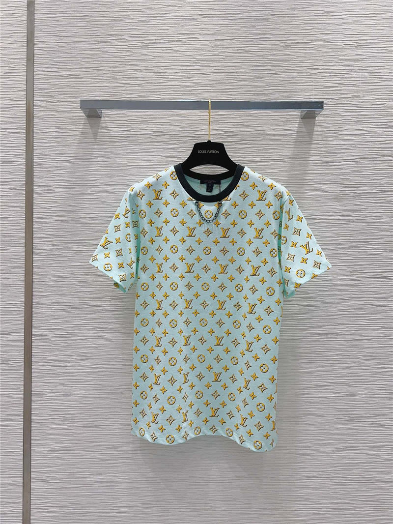 louis vuitton LV presbyopia printed T-shirt replica d&g clothing