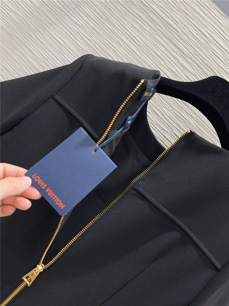 louis vuitton LV Hepburn style short-sleeved dress replica clothes