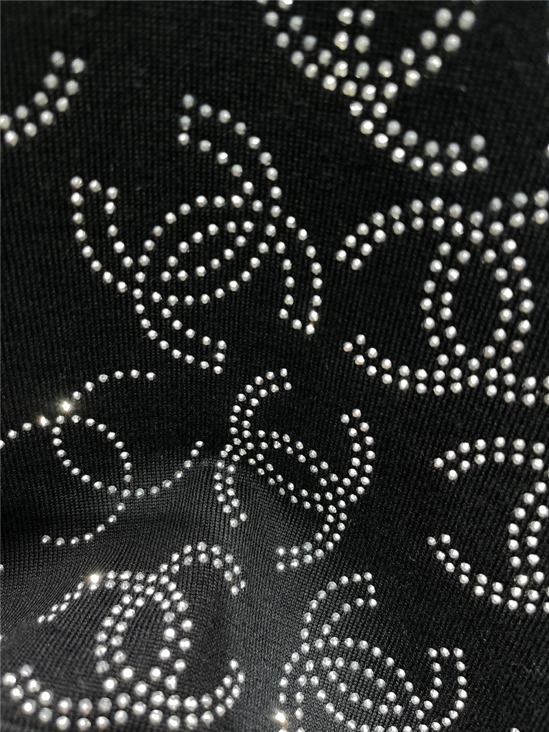 Ch**el hot rhinestone knitted short-sleeved replica clothes