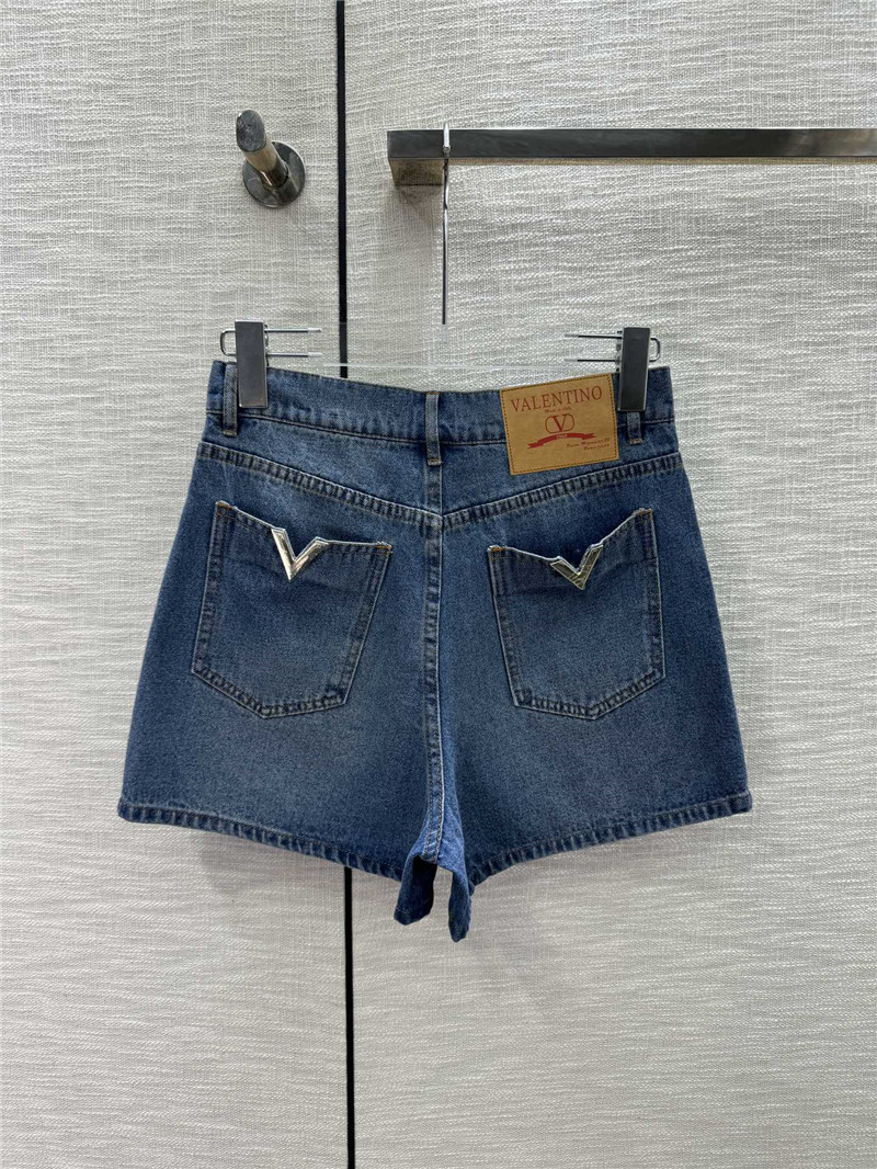 Va1e*ntin0 denim shorts cheap replica designer clothes