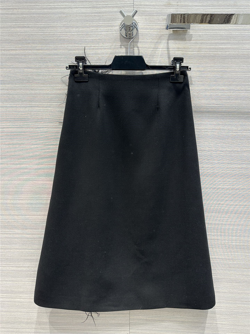 Pra*a feather slit skirt replica d&g clothing