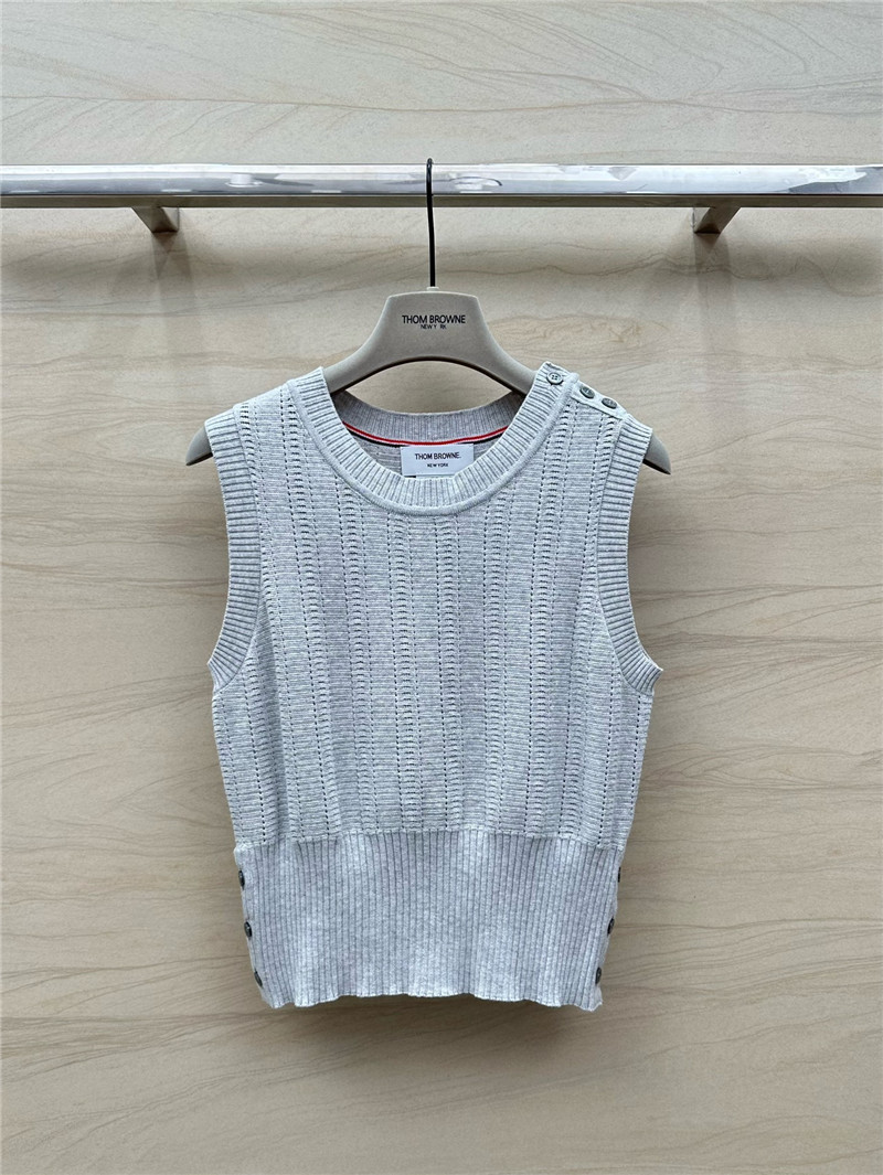 ThomBrowne hollow knitted vest replicas clothes