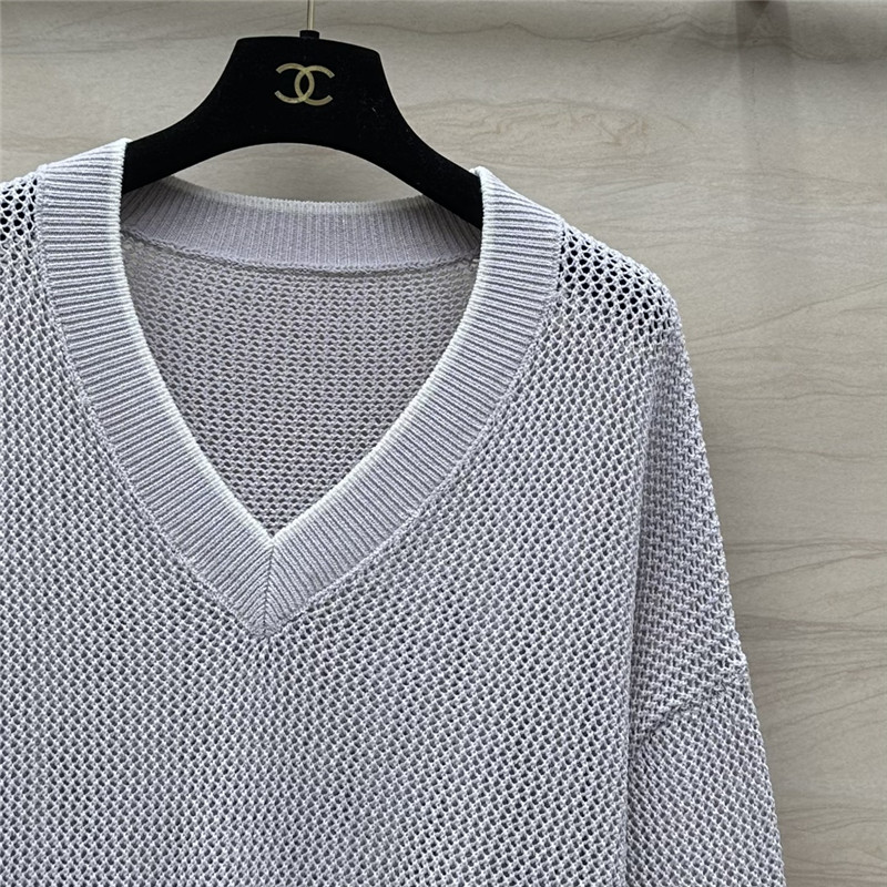 BC hollow V-neck long-sleeved top replica clothes