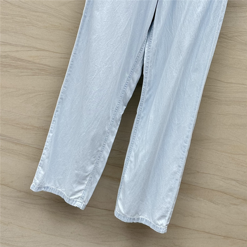 M1um1u retro blue and white denim trousers replicas clothes