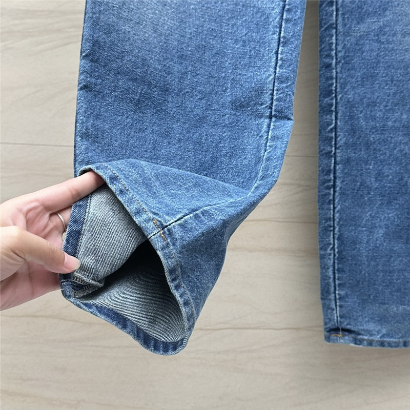 Ch**el denim straight pants replica clothing sites