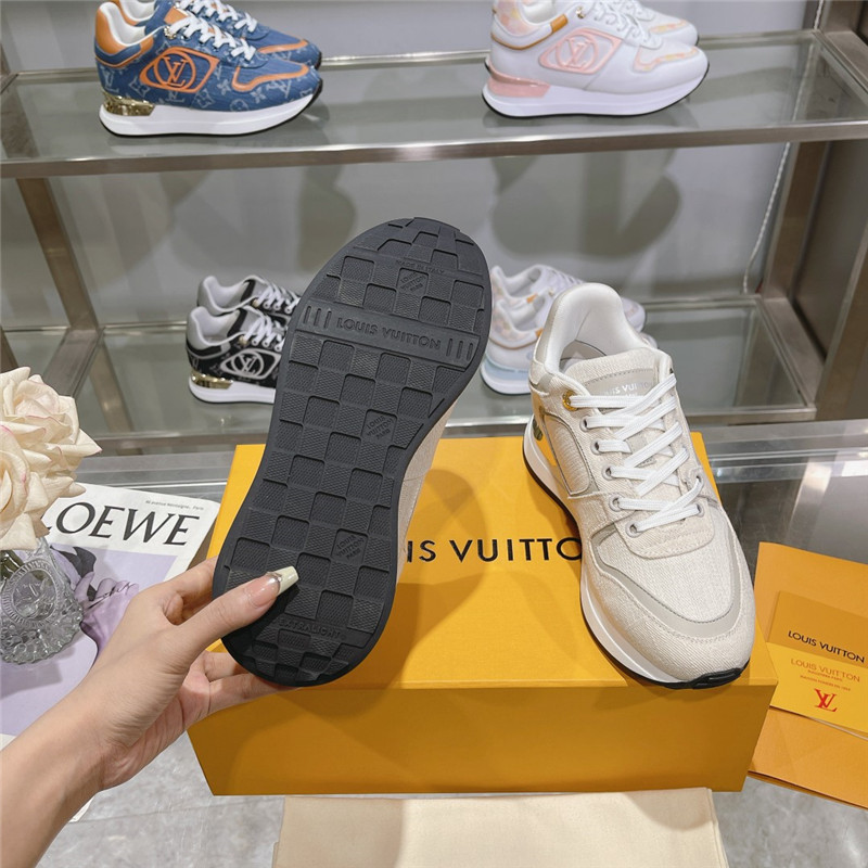 Louis Vuitton LV Logo Run Away Sneakers in Beige
