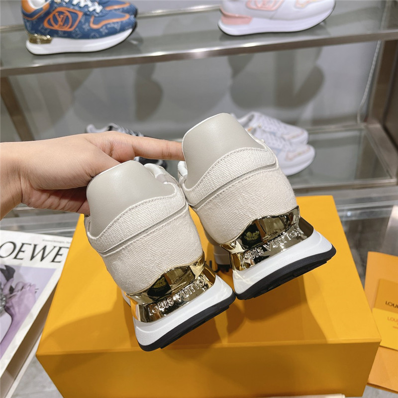 Louis Vuitton LV Logo Run Away Sneakers in Beige