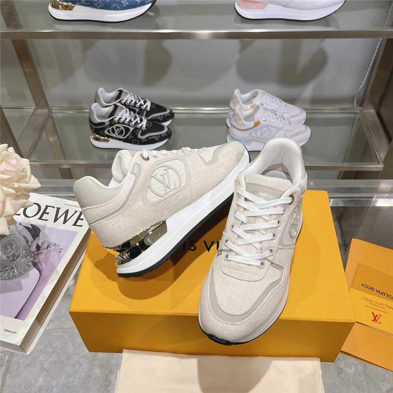 Louis Vuitton LV Logo Run Away Sneakers in Beige
