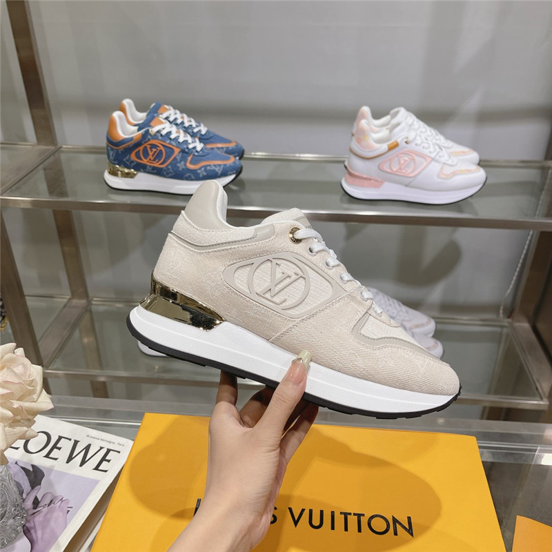 Louis Vuitton LV Logo Run Away Sneakers in Beige