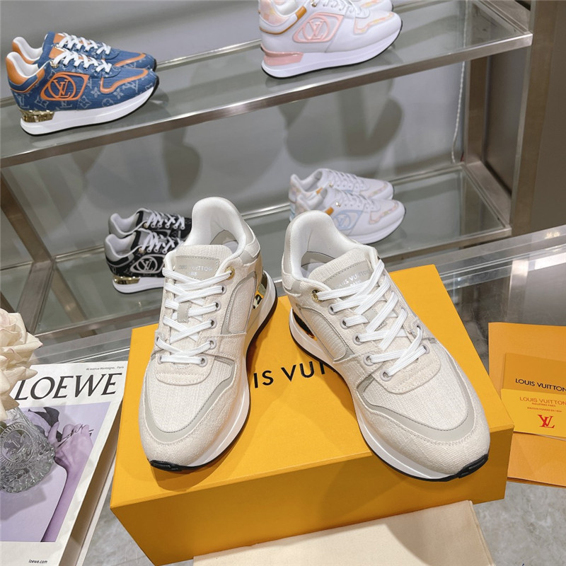 Louis Vuitton LV Logo Run Away Sneakers in Beige