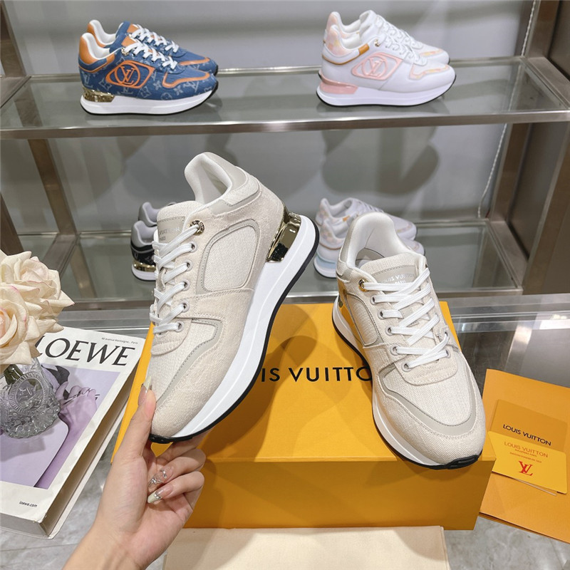 Louis Vuitton LV Logo Run Away Sneakers in Beige