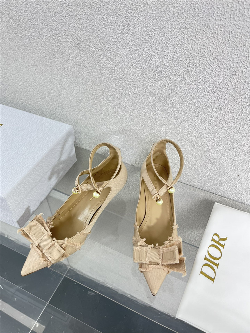 dior bow CD embroidery series sandals best replica shoes website