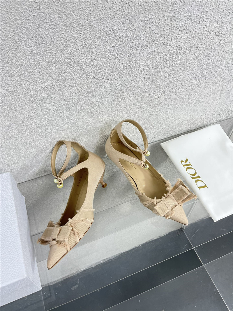 dior bow CD embroidery series sandals best replica shoes website