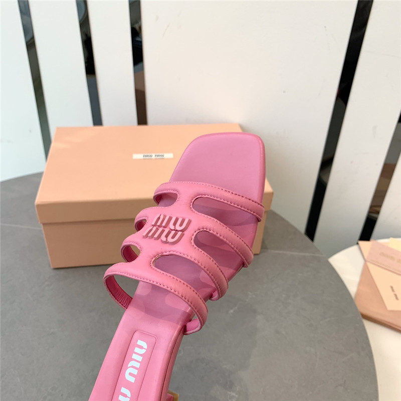 M1um1u hollow octopus low heel sandals replica shoes