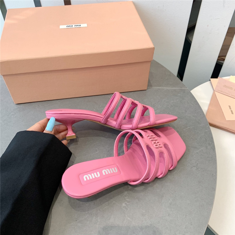 M1um1u hollow octopus low heel sandals replica shoes