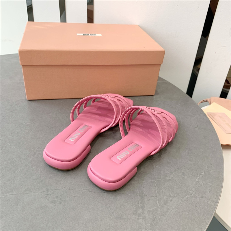 miumiu hollow octopus low heel sandals replica shoes