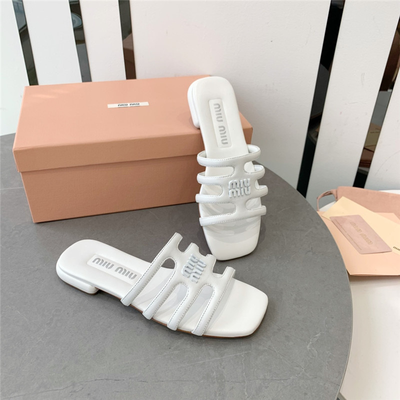 M1um1u hollow octopus low heel sandals replica shoes