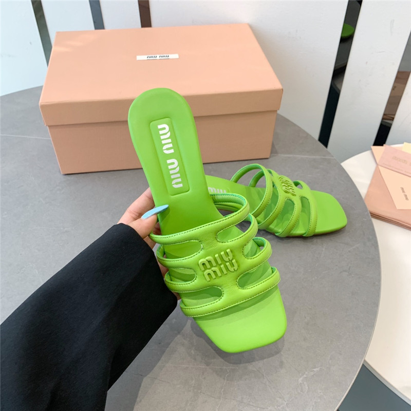 miumiu hollow octopus low heel sandals replica shoes