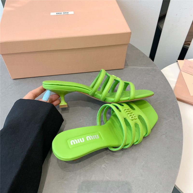 miumiu hollow octopus low heel sandals replica shoes