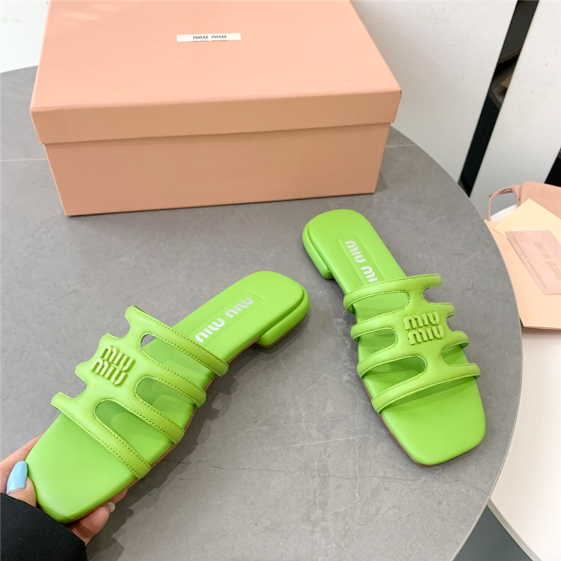 M1um1u hollow octopus low heel sandals replica shoes