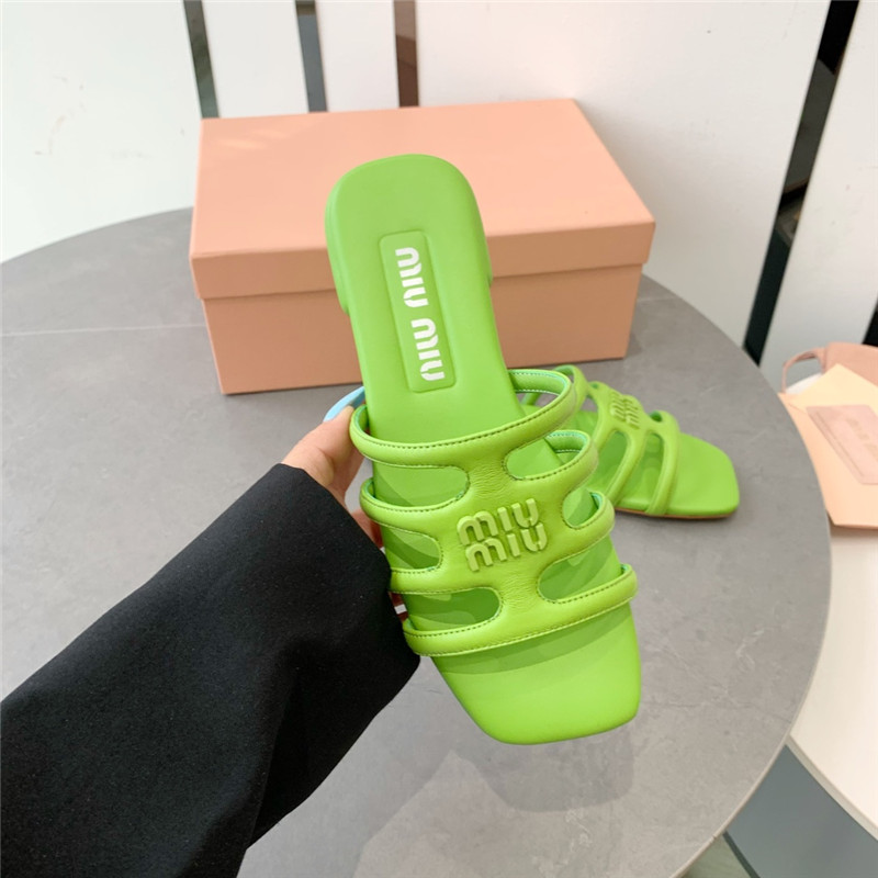 M1um1u hollow octopus low heel sandals replica shoes