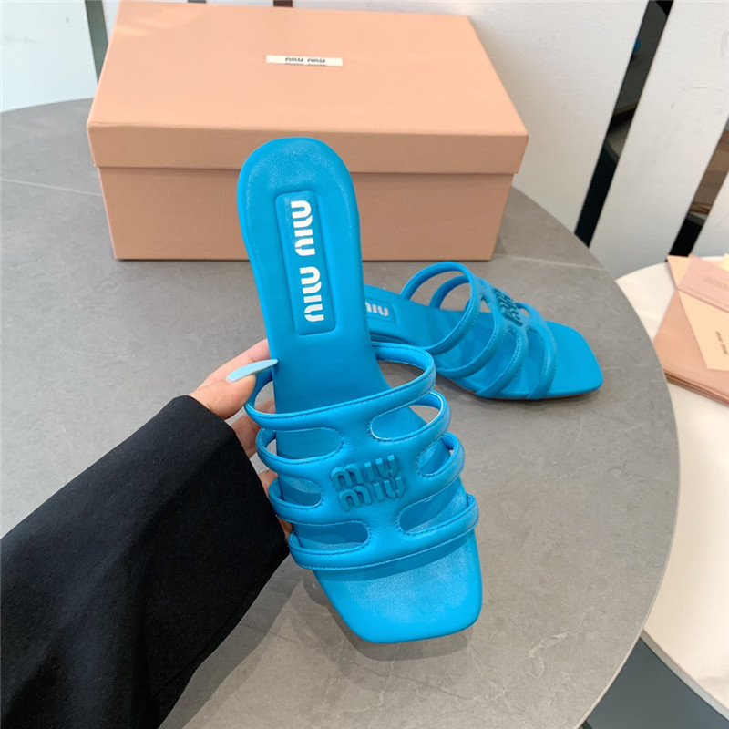 miumiu hollow octopus low heel sandals replica shoes