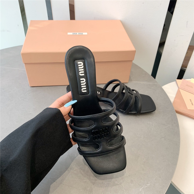 miumiu hollow octopus low heel sandals replica shoes