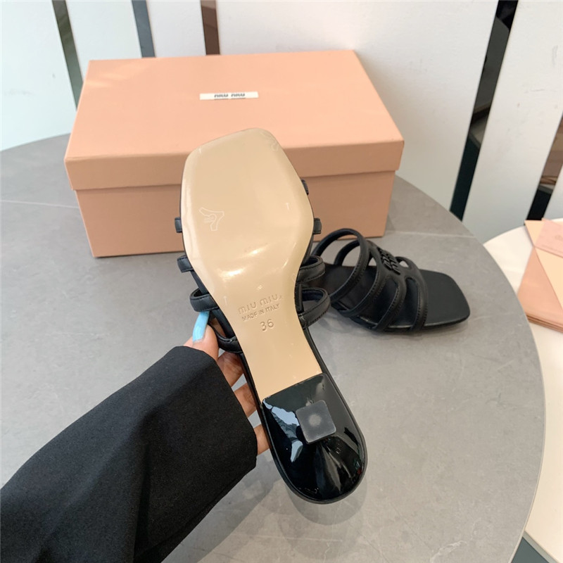 miumiu hollow octopus low heel sandals replica shoes