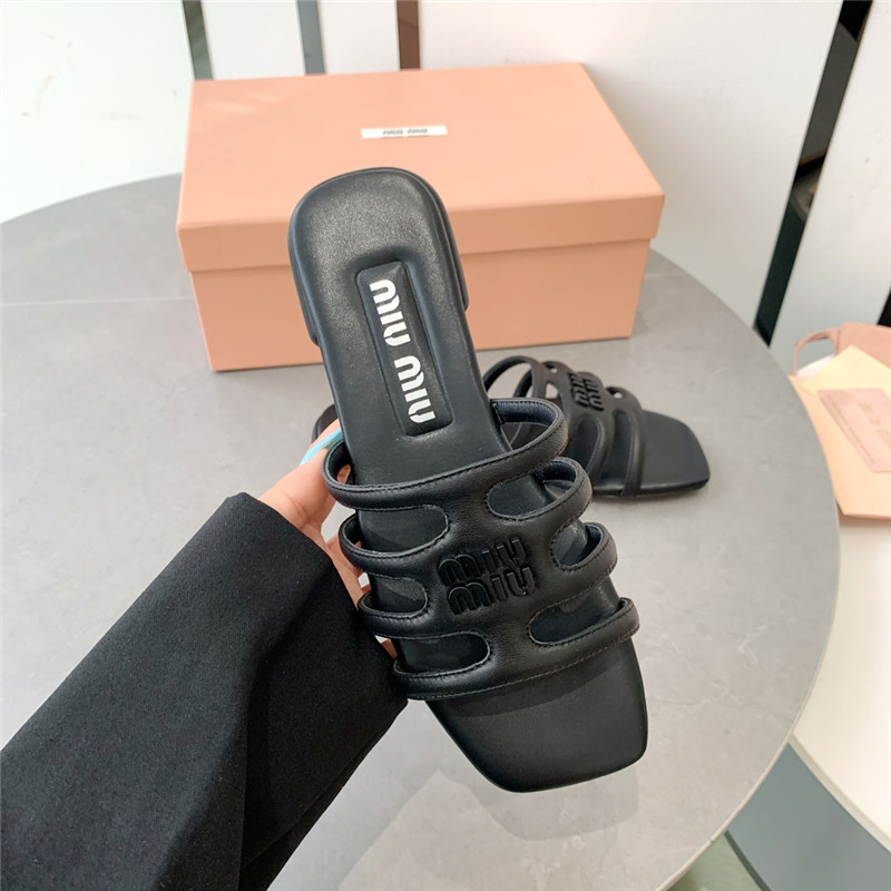 miumiu hollow octopus low heel sandals replica shoes