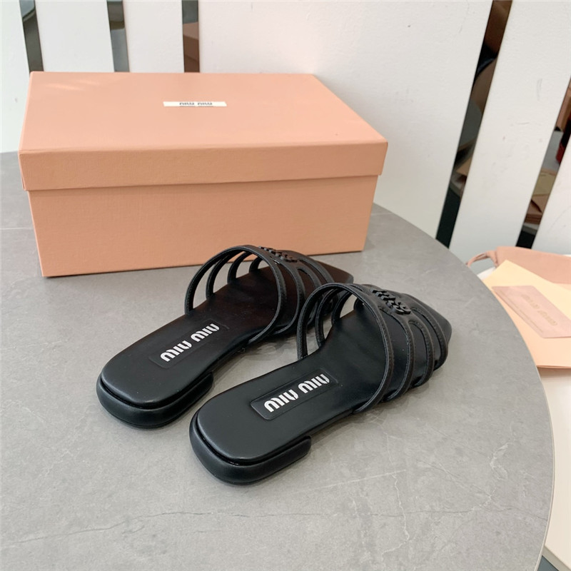 miumiu hollow octopus low heel sandals replica shoes