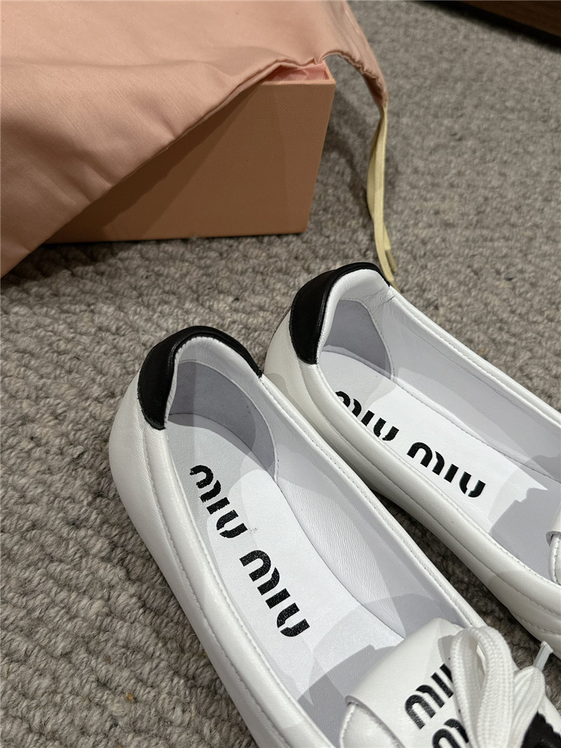 miumiu flat bun shoes replica shoes