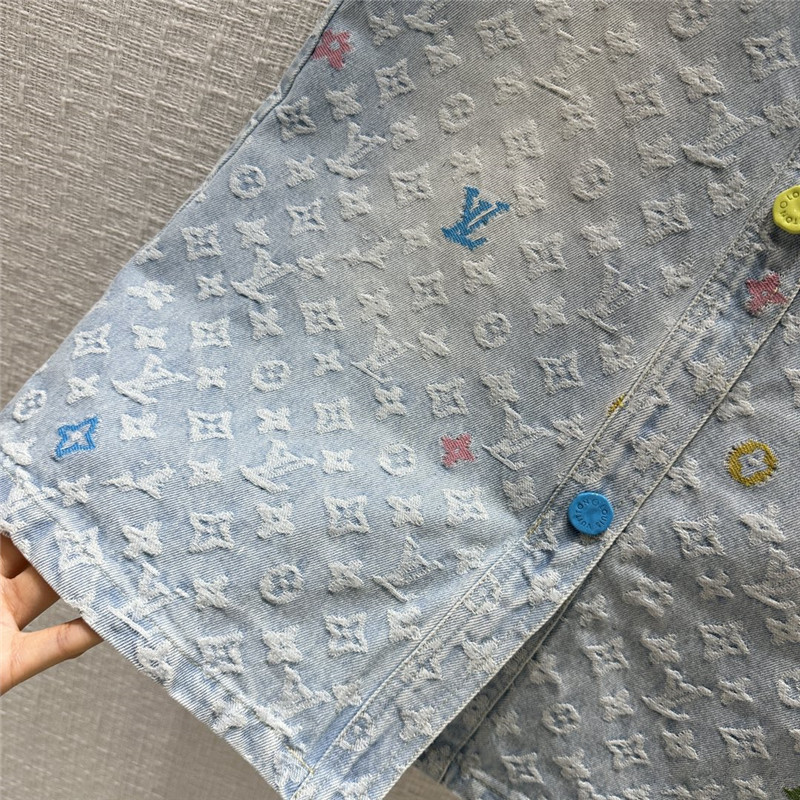 louis vuitton LV denim midi skirt replica clothes