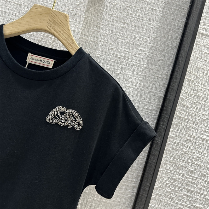 Alexander mcqueen black nylon patchwork dress replica clothing