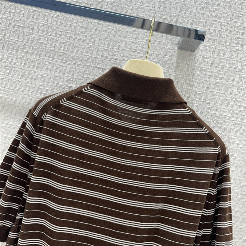 M1um1u striped polo top replica d&g clothing