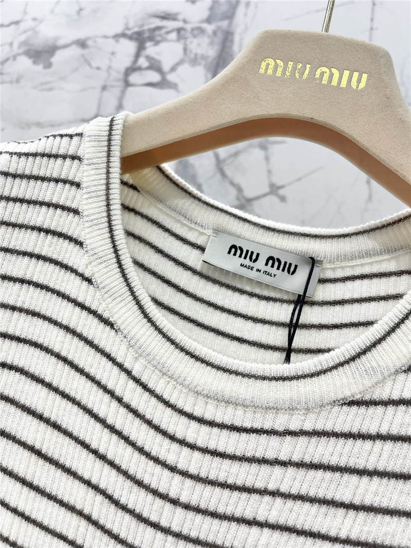 M1um1u knitted short-sleeved dress replica clothes