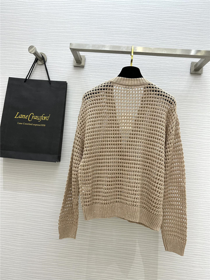 BC Hollow Linen Knitted Cardigan Beige