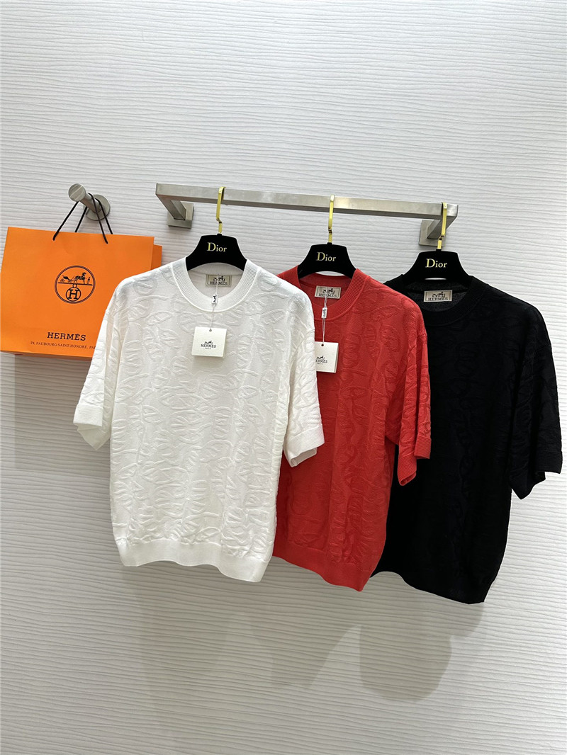 Hermes dark pattern short sleeve top replica clothing sites