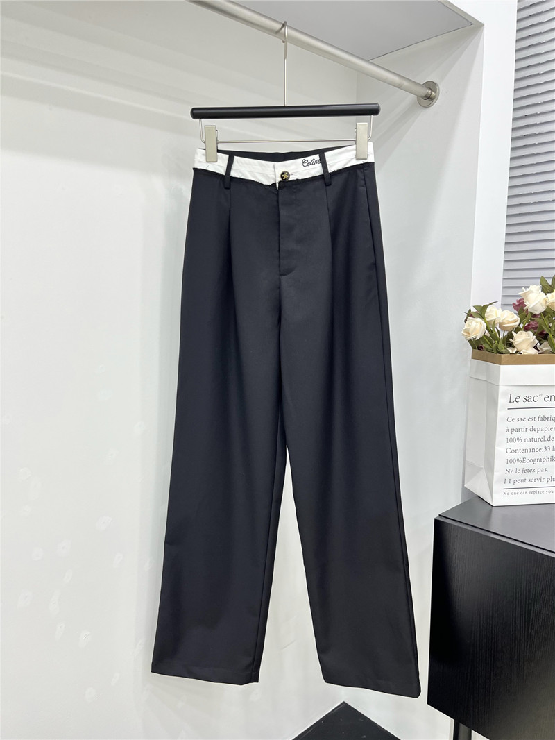 celine contrast waistline casual pants replica clothing sites