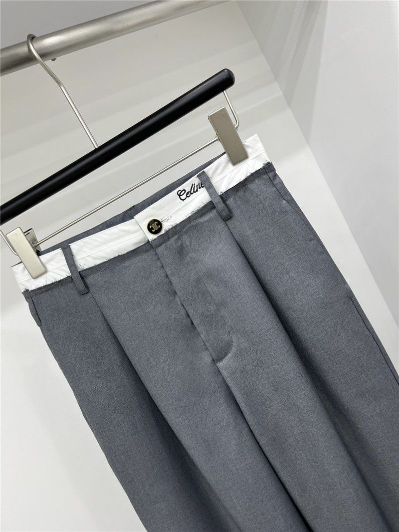celine contrast waistline casual pants replica clothing sites